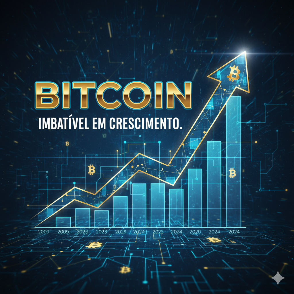 Bitcoin – A campeã disparada em crescimento desde a origem